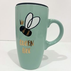 Sheffield Home Queen Bee Coffee Tea Ceramic Travel Mug Cup with Lid